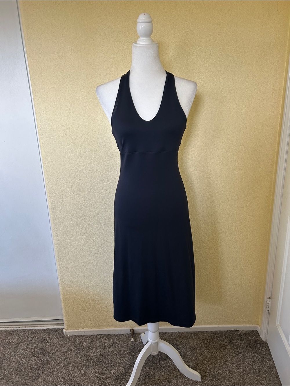 Patagonia Black Scoop Neck Midi Dress